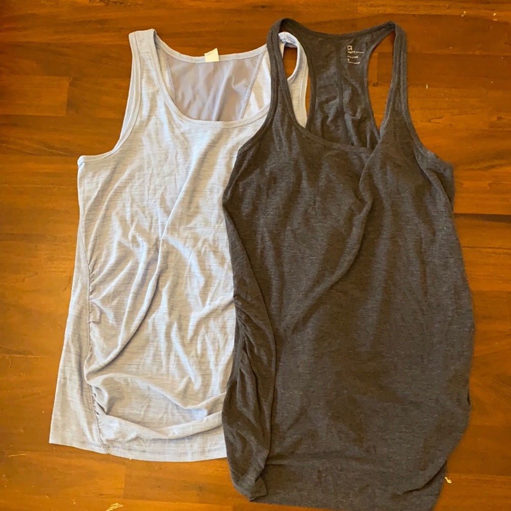 2 Maternity workout tank tops size small